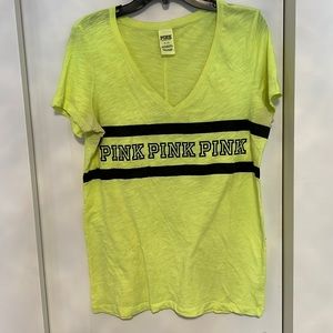PINK Victoria’s Secret Neon T shirt Size Large